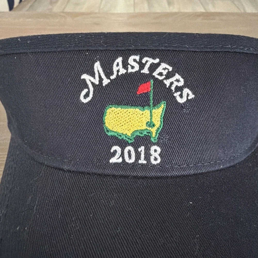 Masters 2018 Fit Embroidered Navy Adjustable Visor by American Needle B12